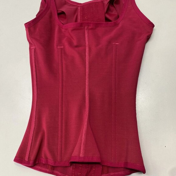Tributo Women's Velvet Corset Top Red Size S 4017 Thin Strap Vest with Bra - Picture 5 of 15